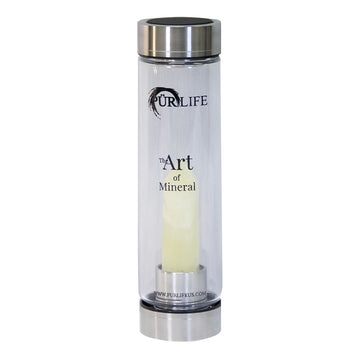 Solid Citrine Gemstone Water Bottle